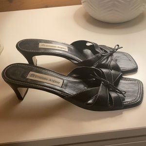 Slides with low heel